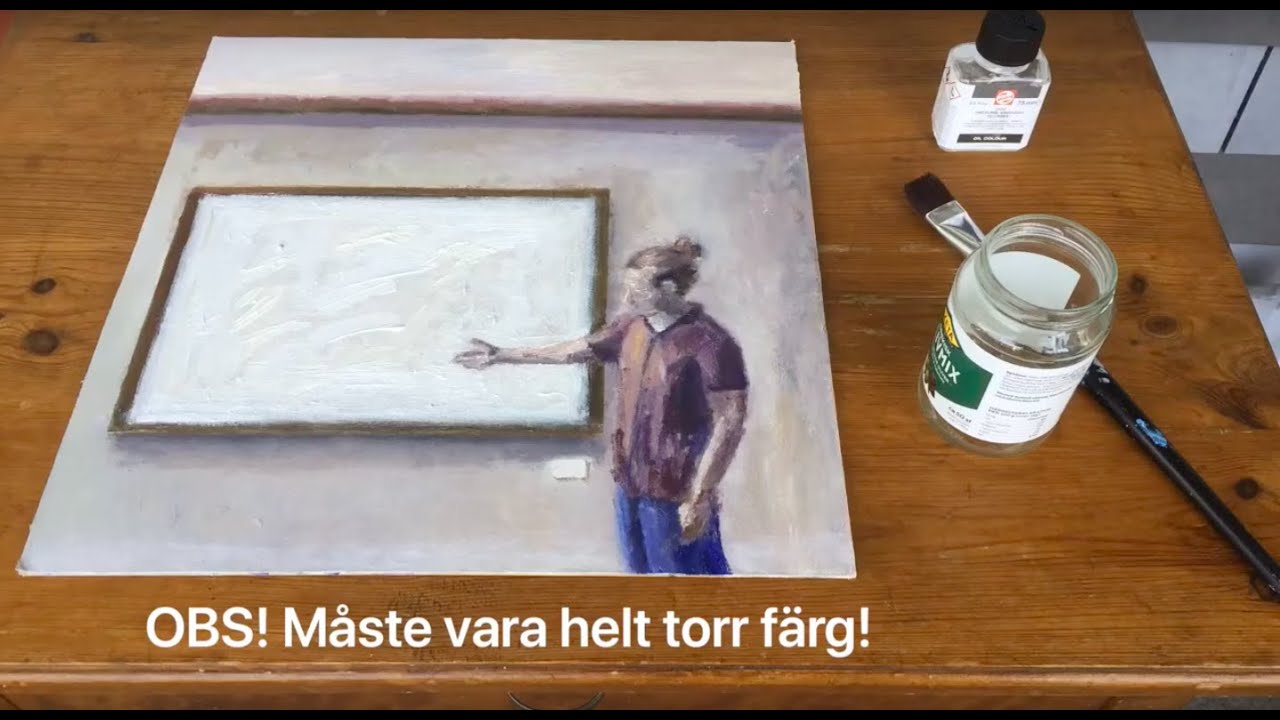 M&aring;la med oljef&auml;rg: Fernissa en oljem&aring;lning (guide och tips!)