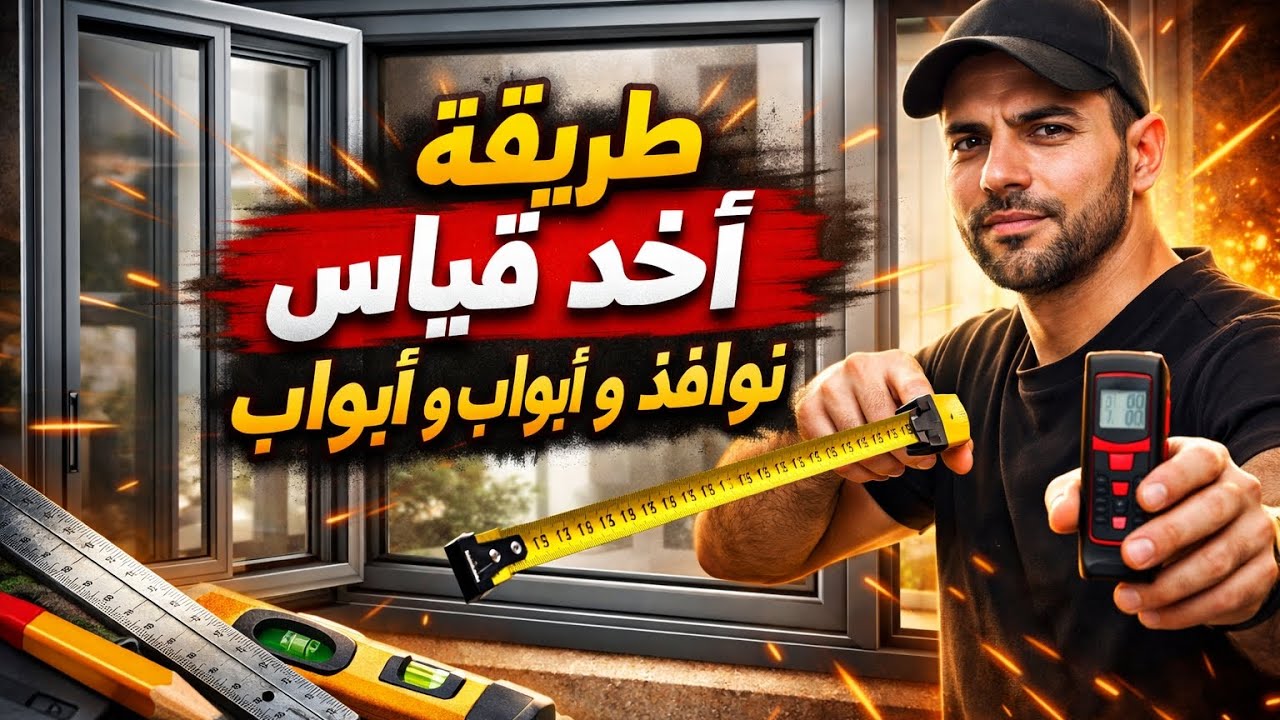 أجي تعرف طريقة آخد قياس 💯🪟🚪 الألمنيوم ✅