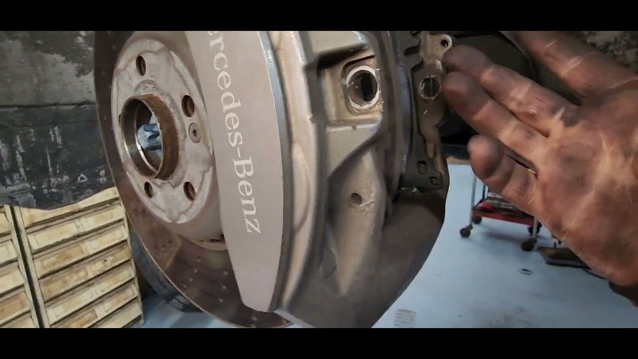 how to replace brake pads Mercedes S560 driver side