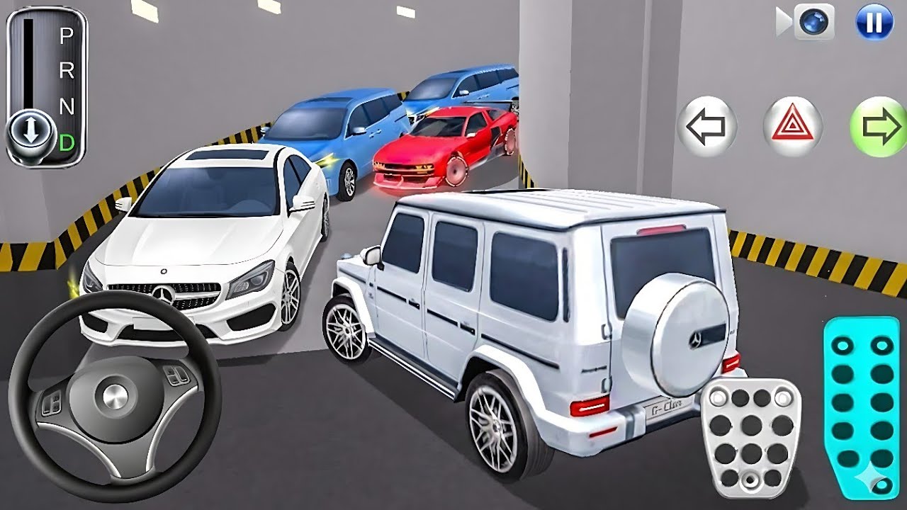 New mercedes G63 white stuck parking in Garage & Car Delivery - 3d driving class - Android Gameplay 