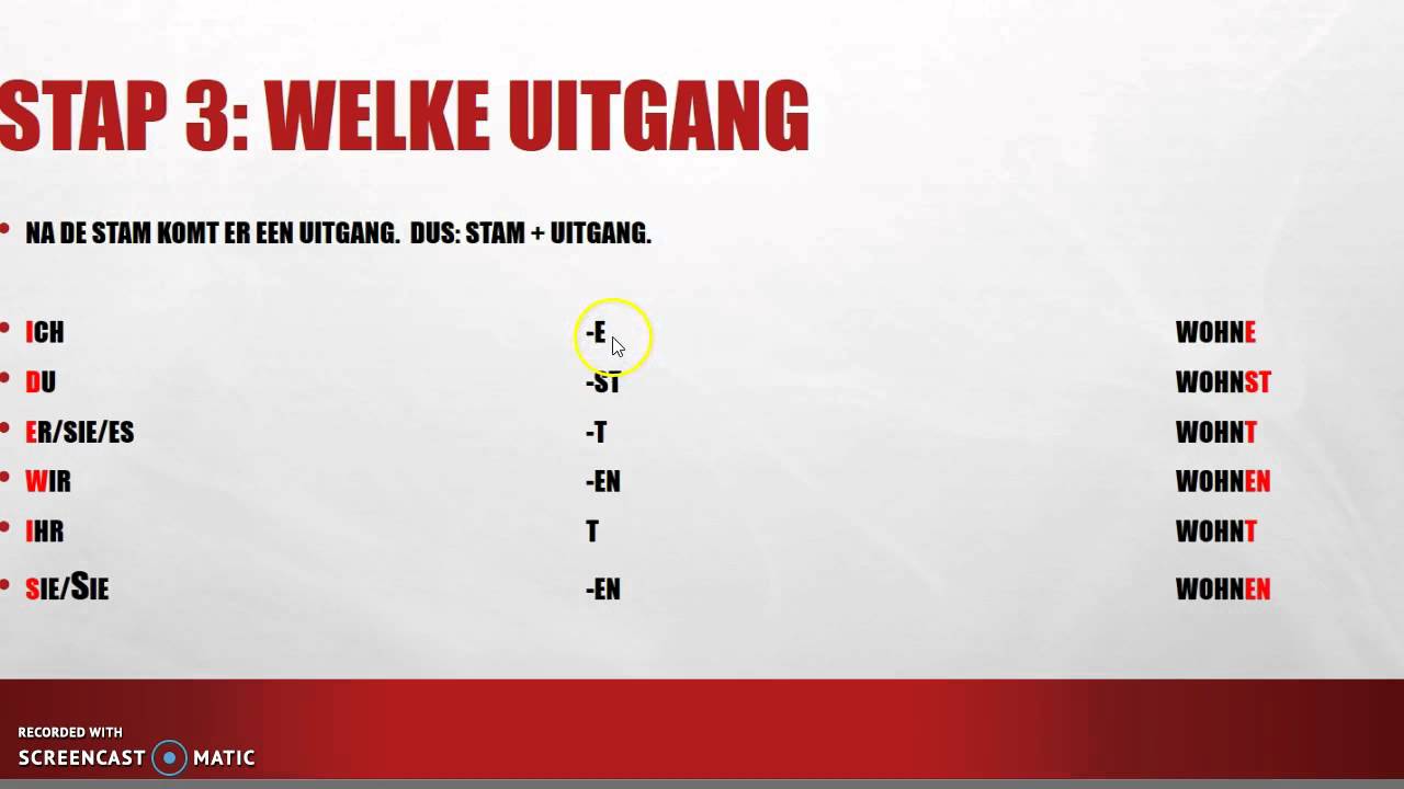 esttenten - zwakke werkwoorden