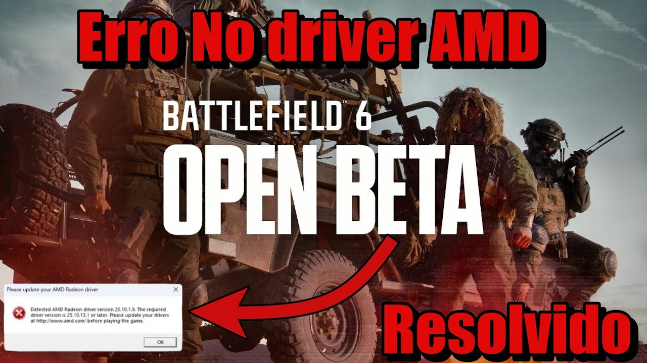 Como resolver erro de Driver Amd No Battlefield 6 BETA (RX 580)