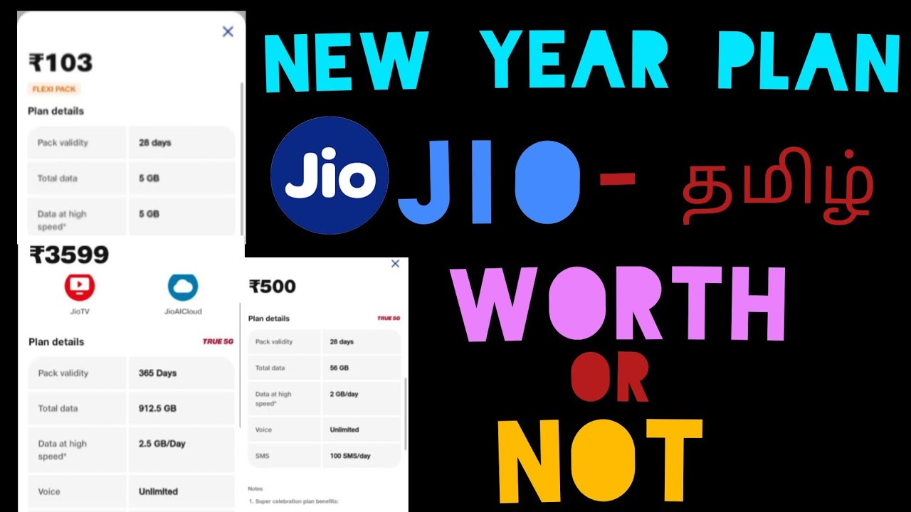 Jio 2026 Recharge Plan Explained Tamil | Jio New year 🎊 recharge plan tamil / #techtamilsathish
