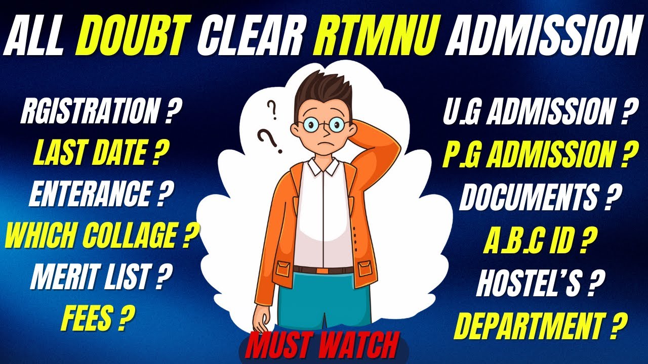 RTMNU 2025-26 UG/PG admission all Doubt clear | rtmnu admission 2025-26 Update  #rtmnu
