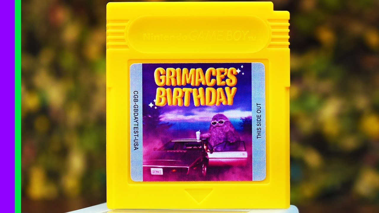 What is Grimace's Birthday Shake Game? Real Gameboy Color Cartridge Review!