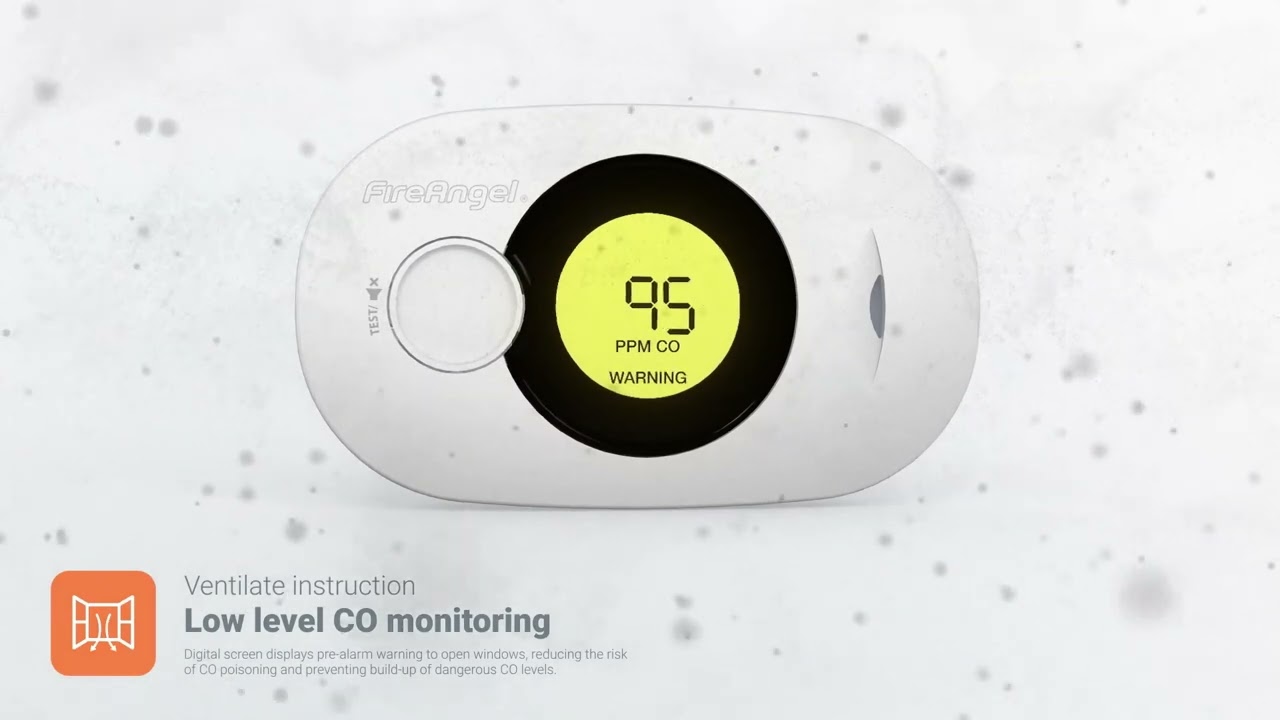 FireAngel FA3322 10 Year Longlife Battery Digital Display Carbon Monoxide Alarm