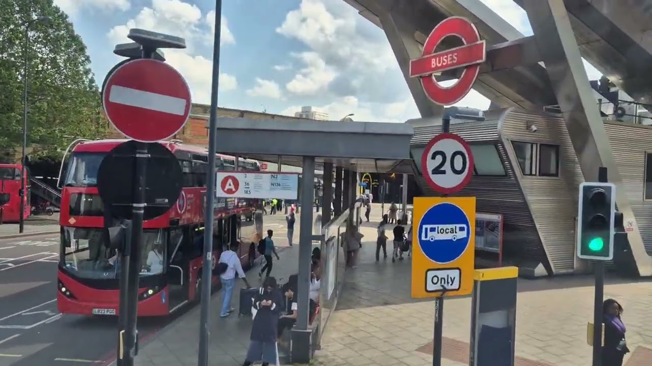 London Bus Tour: Route 185 Upper Deck View From VICTORIA ST to LEWISHAM