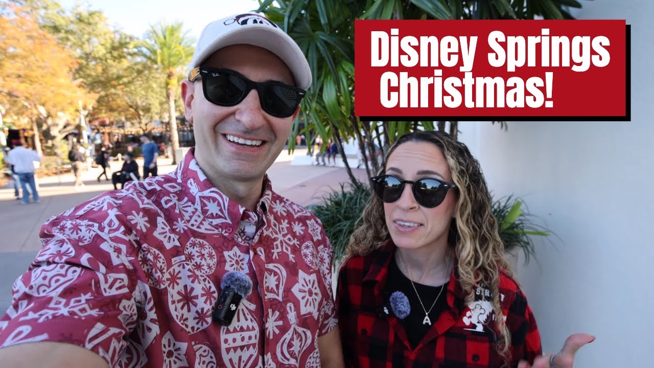 Прогулка по Рождественским елкам в Disney Springs | Праздничные покупки + печенье от Гидеона