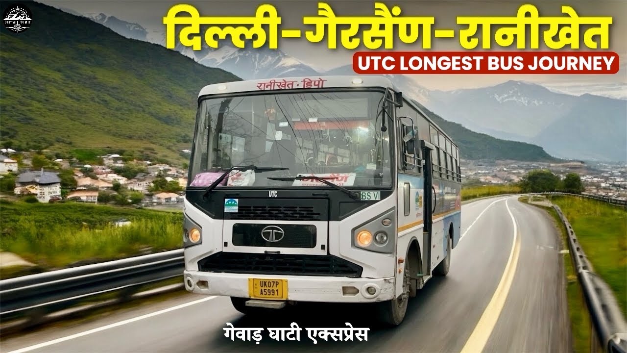 Delhi to Ranikhet Bus Journey | Via Gairsain Scenic Route 🚌🏔️