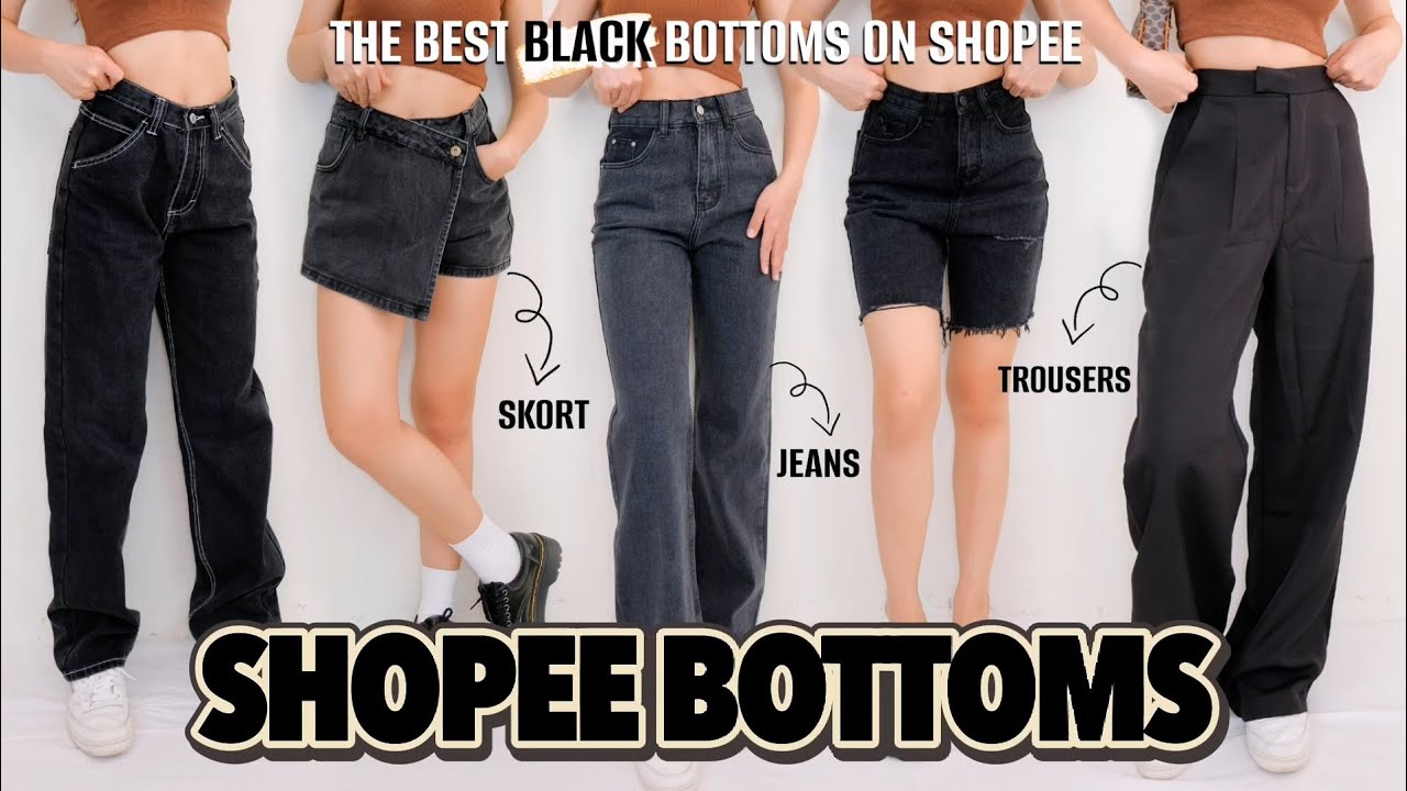 THE BEST BLACK BOTTOMS ON SHOPEE 2021