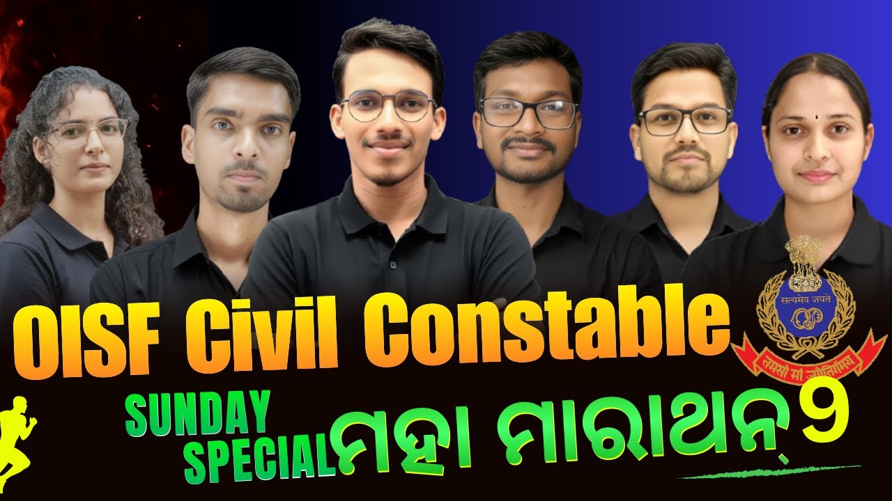 OISF || CIVIL CONSTABLE 4200+ || Full Mock MARATHON 9 | Non-Stop Practice Class | Odisha Police 2025