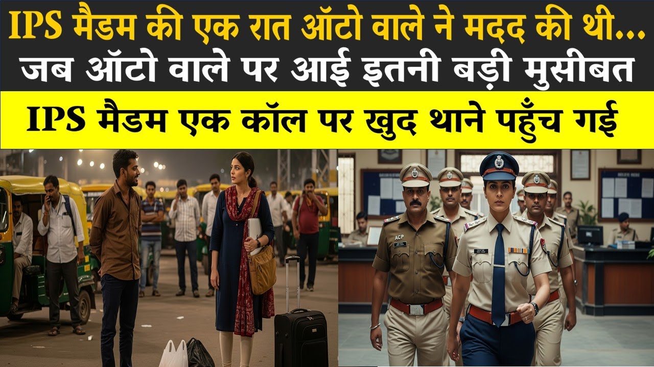 IPS मैडम की उस रात ऑटो वाले ने मदद की थी...जब ऑटो वाले पर मुसीबत आई &mdash; IPS मैडम खुद थाने पहुँच गई!