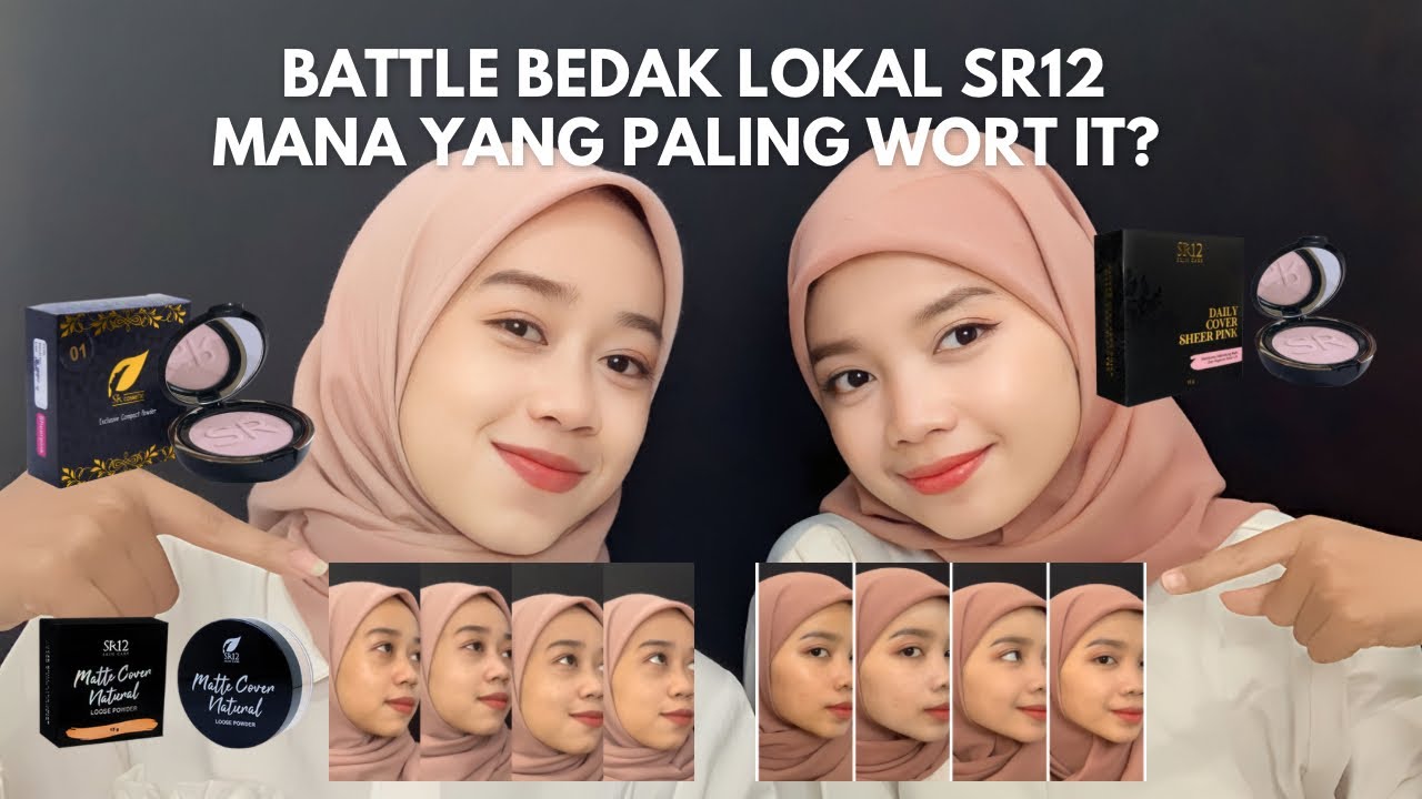 BATTLE BEDAK SR12 : Daily Cover SR12 | Exclusive Compact Powder SR12 | Matte Cover Loose Powder SR12