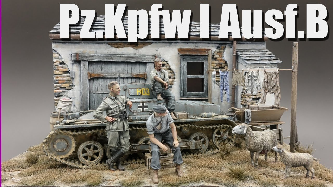 Pz.kpfw I Ausf.B  - Tank Scalemodel diorama