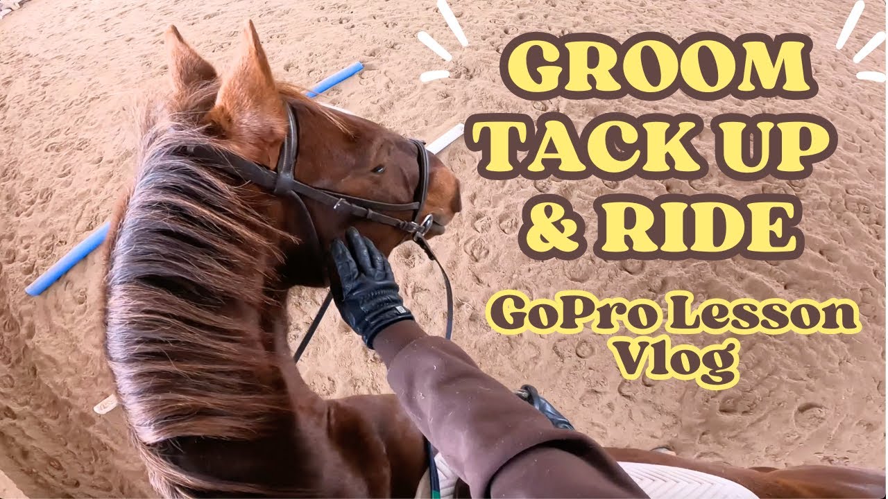 TACK UP AND RIDE WITH ME | GoPro Riding Group Lesson