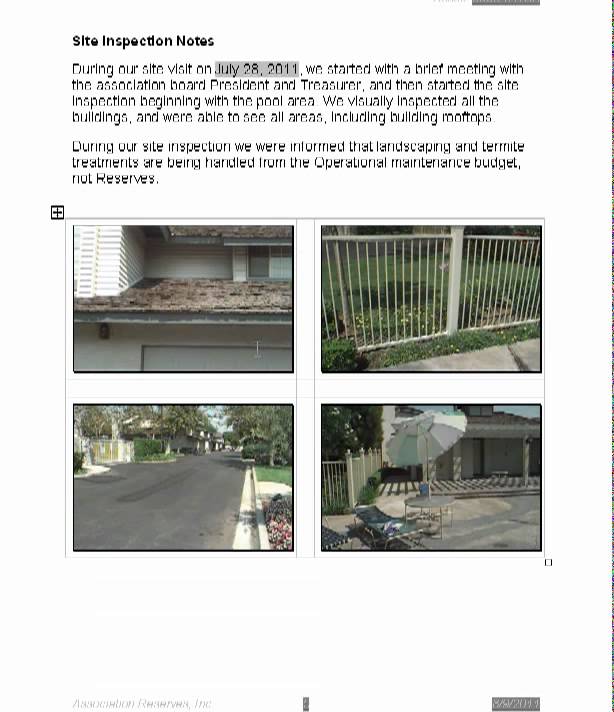 9999-HOA Sample FULL Reserve Study