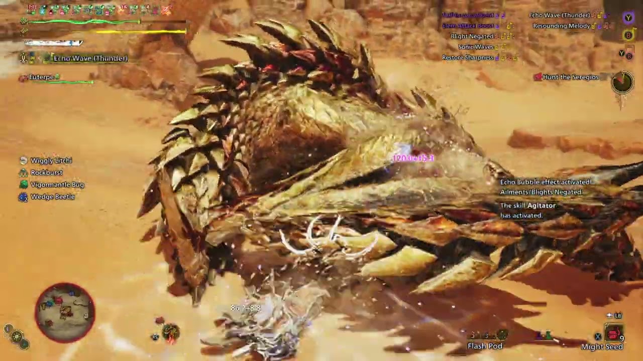 [MH Wilds] Critical Draw Hunting Horn vs Seregios (4'35