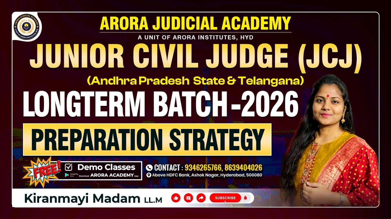 Junior Civil Judge AP & TG 2026 Exam Preparation Plan & Clarification on How to Prepare for Exam