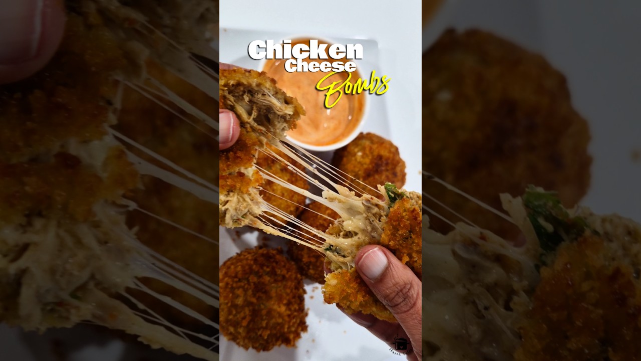 Chicken Cheese Bombs 🧀🔥 Crispy Outside, Cheesy Inside | Easy Snack Recipe #Shorts #ChickenRecipe