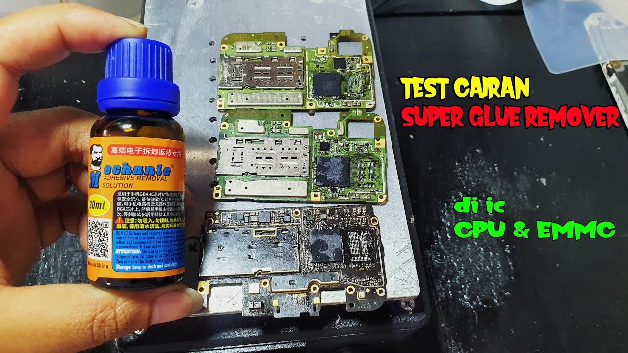 [ glue bga remover ] TEST CAIRAN AIR KERAS PEMBERSIH LEM IC | LEM HITAM YANG DI IC EMMC CPU