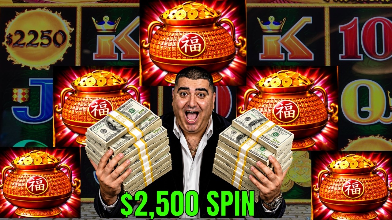 $2,500 Max Bet & 5 SCATTERS Super Rare Bonus On Dragon Link Slot