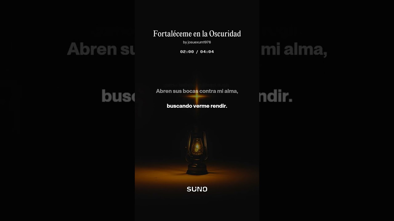 Fortaleceme en la oscuridad.