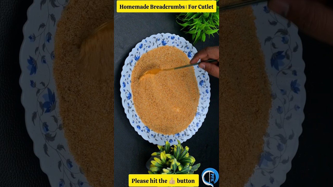 Easy Bread Crumbs for any Cutlet #shorts #breadcrumb #bread