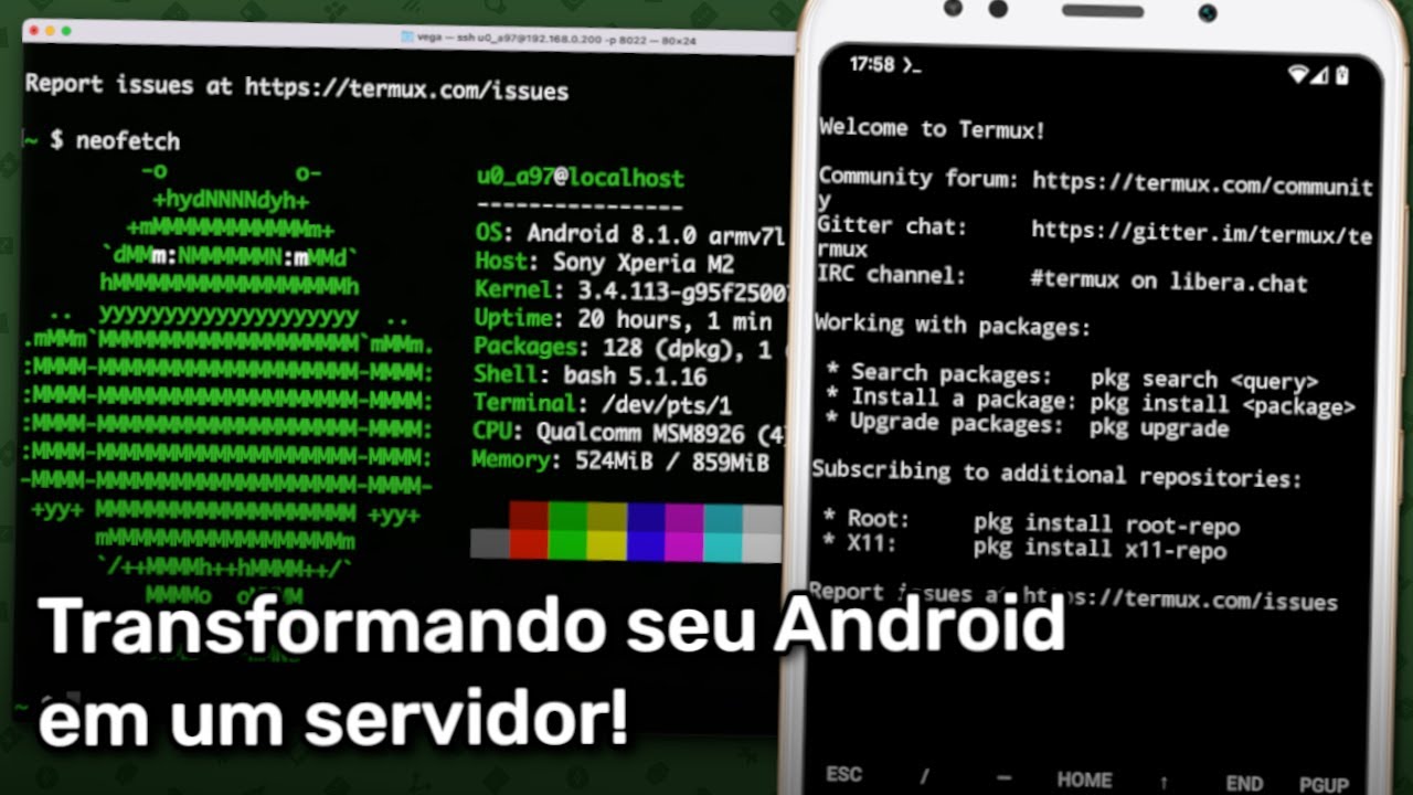 Transformando um dispositivo Android em um Servidor com o Termux!