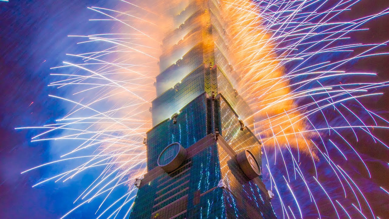 2018台北101跨年煙火(零障礙物 完整版2018 No Obstacle Taipei 101 NewYear Fireworks