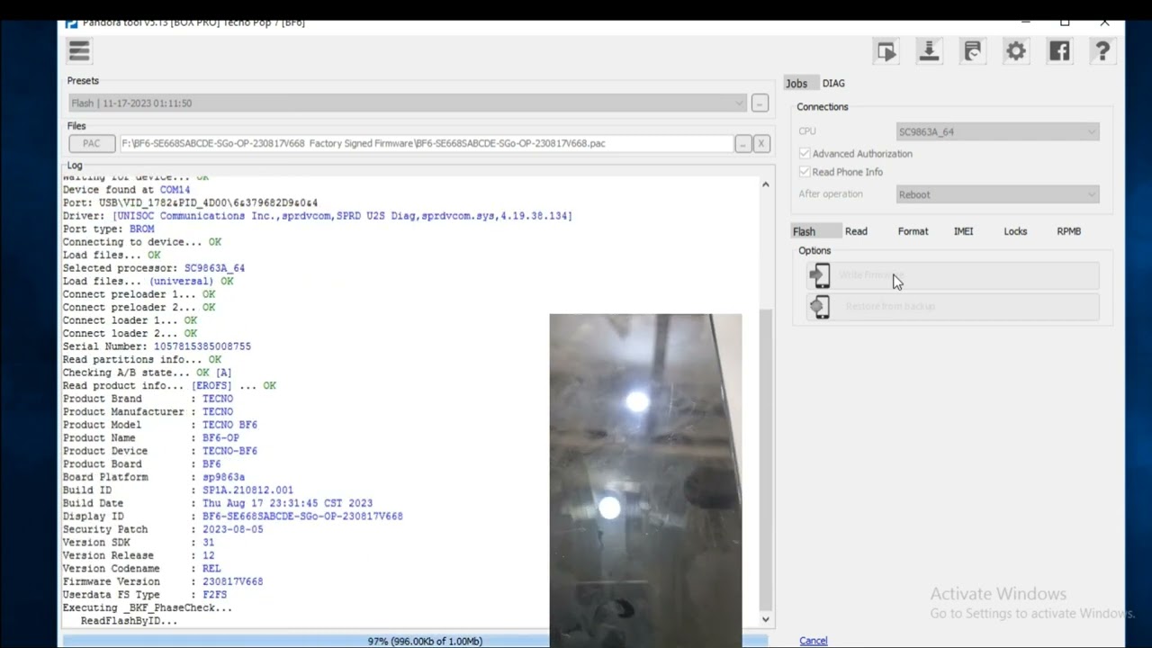how to flash tecno bf6 pop 7