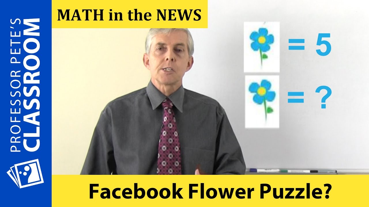 K-6 Math in the News: Facebook Flower Puzzle - Can you work it out?
