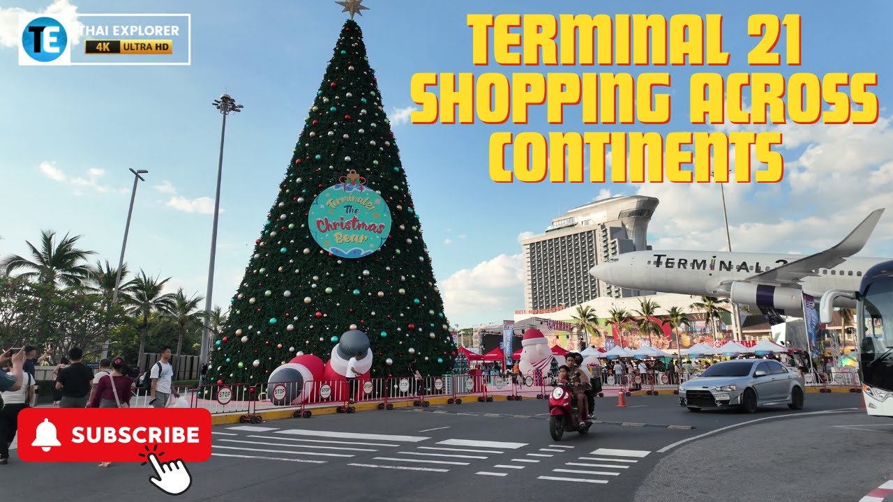 Terminal 21 Pattaya: Shopping Across Continents 4k Walking tour