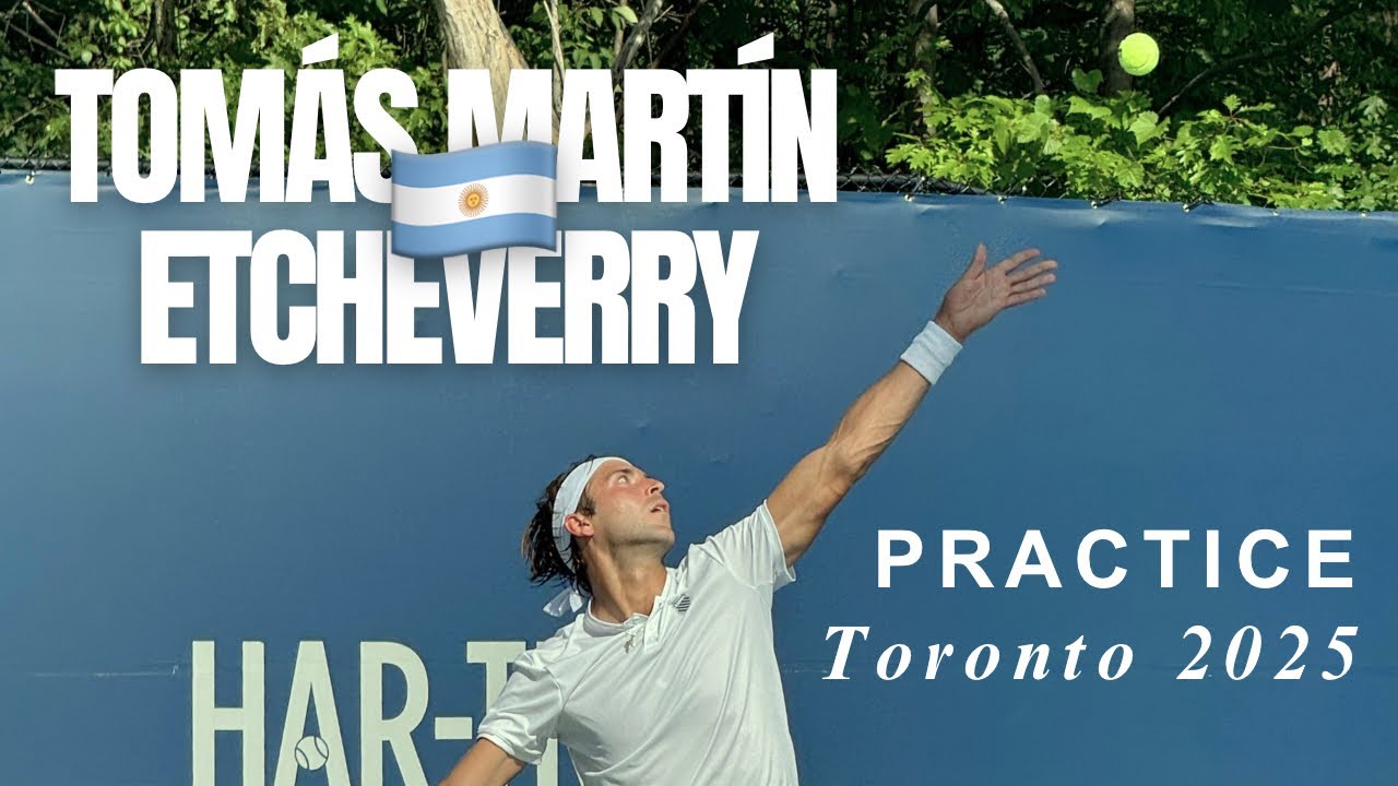 Tomás Martín Etcheverry 🇦🇷 Match Day Practice - 2025 National Bank Open in Toronto 