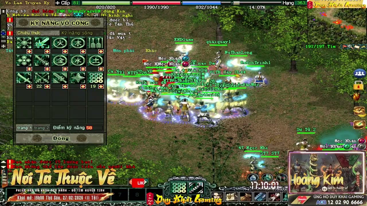Võ Lâm 1⚡️HOT Max Skill 9x Đổi Phái Thuý Yên Bà Tiên Cực Mạnh Siêu Đẹp S14🎙Duy Khải Gaming🔰