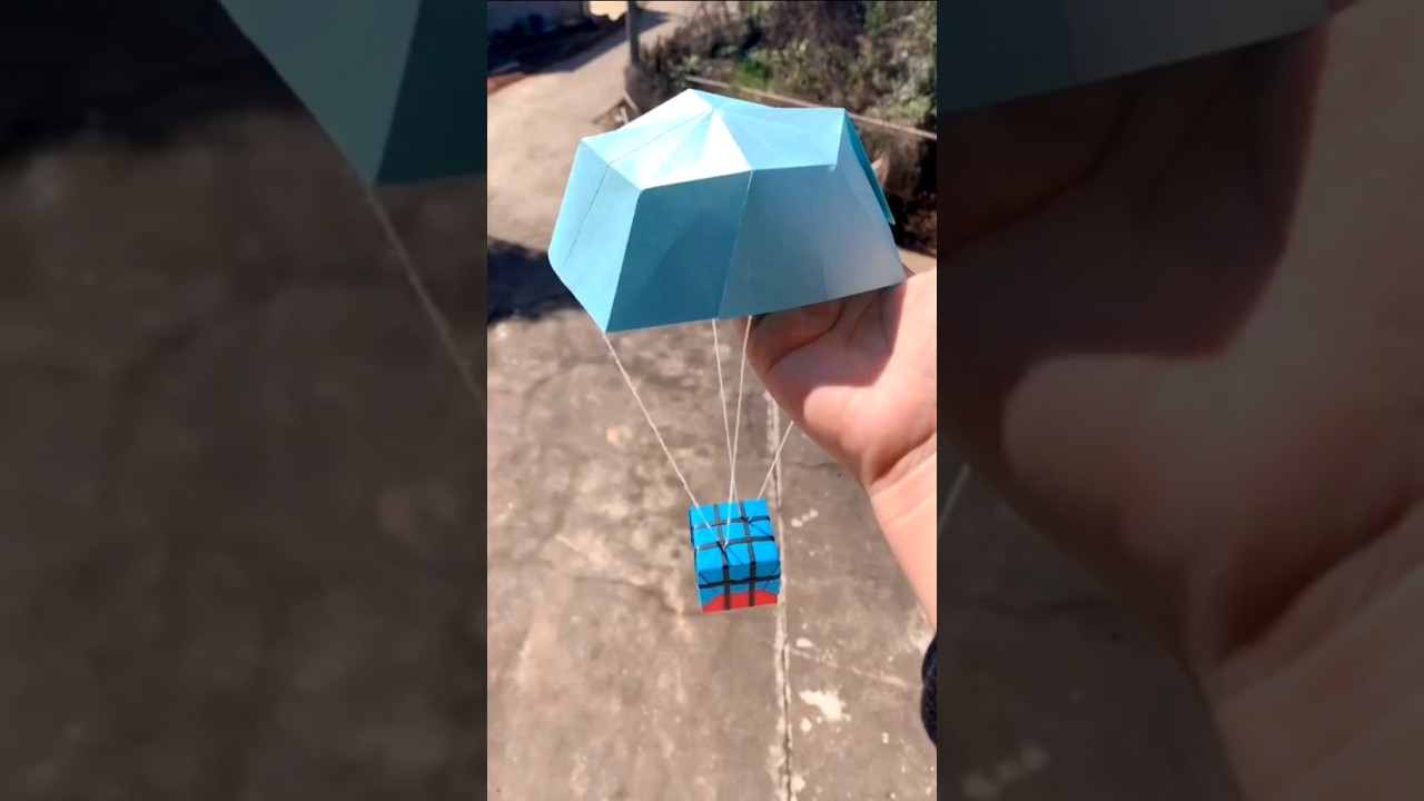 How to make parachute , pubg paper parachute