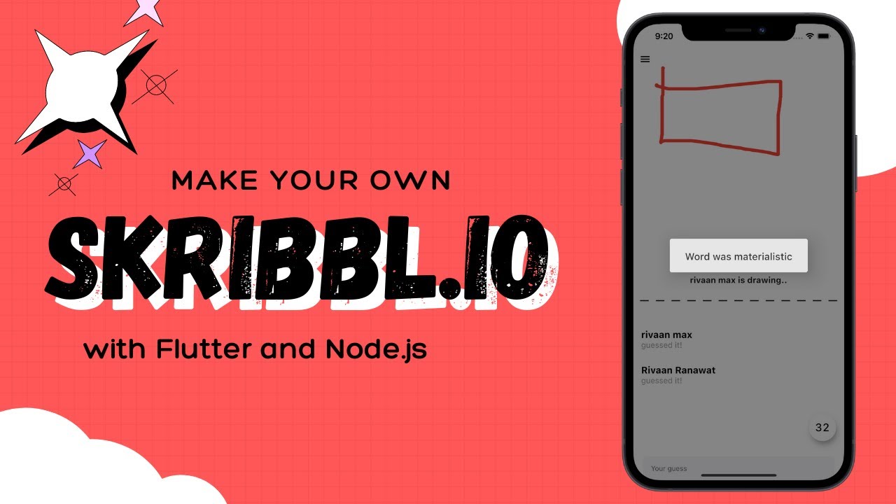 How To Build Your Own Skribbl.io | Skribbl.io Clone | Flutter Tutorial | Node.js | MongoDB | Sockets