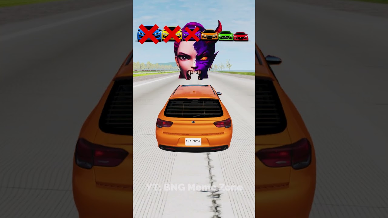 Big and Small Car vs Rumi Half Demon - BeamNG.Drive