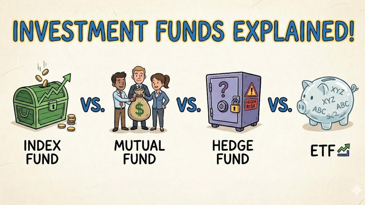 Index Funds vs. Mutual Funds vs. Hedge Funds vs. ETFs Explained!