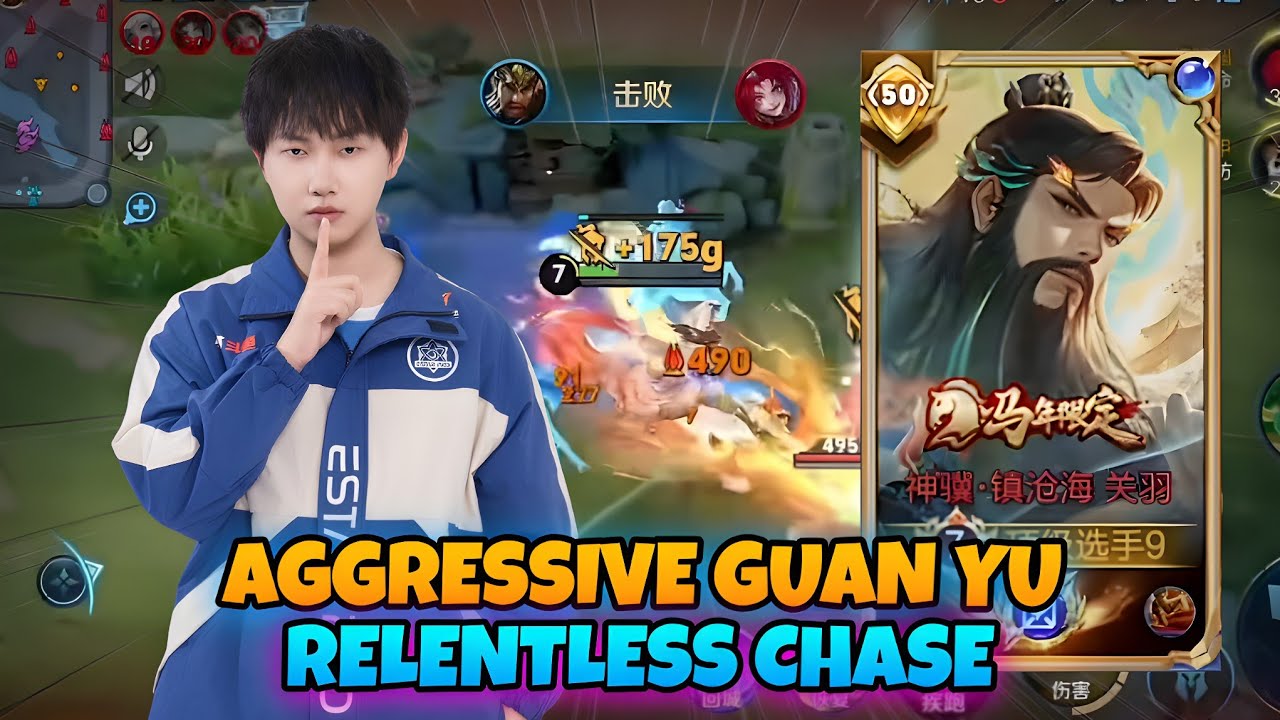 PRO GUAN YU 🔥 RELENTLESS CHASES AND AGGRESSIVE PLAYS IN HIGH ELO LOBBIES | HONOR OF KINGS
