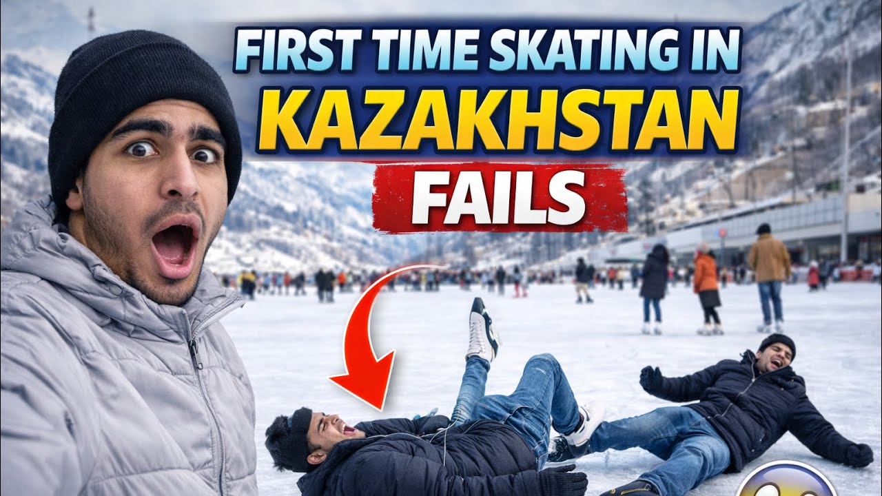 “My First Time Skating in Kazakhstan 😂 | Funniest Falls Ever!”