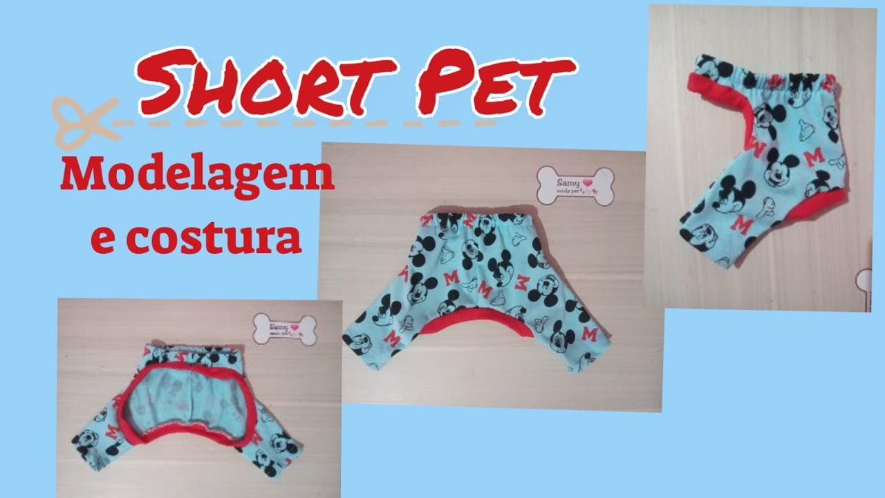 Short pet modelagem e costura