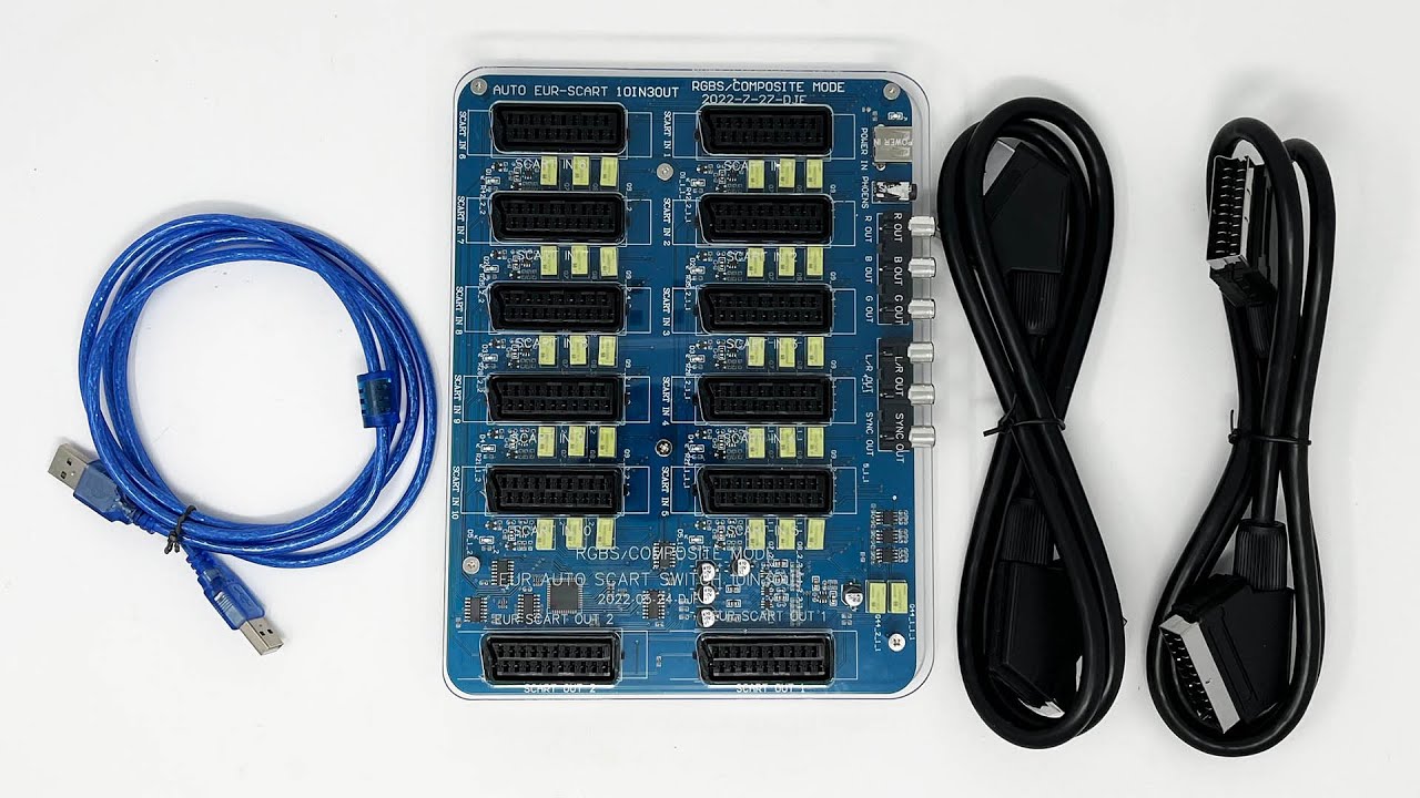 10-in, 3-out Auto SCART Switch