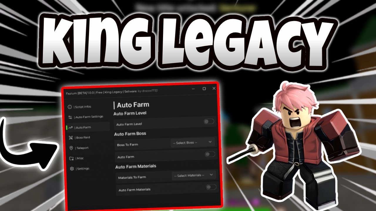 King Legacy Script&ndash; AUTOFARM, FRUITS , AUTO RAID , SKILLS