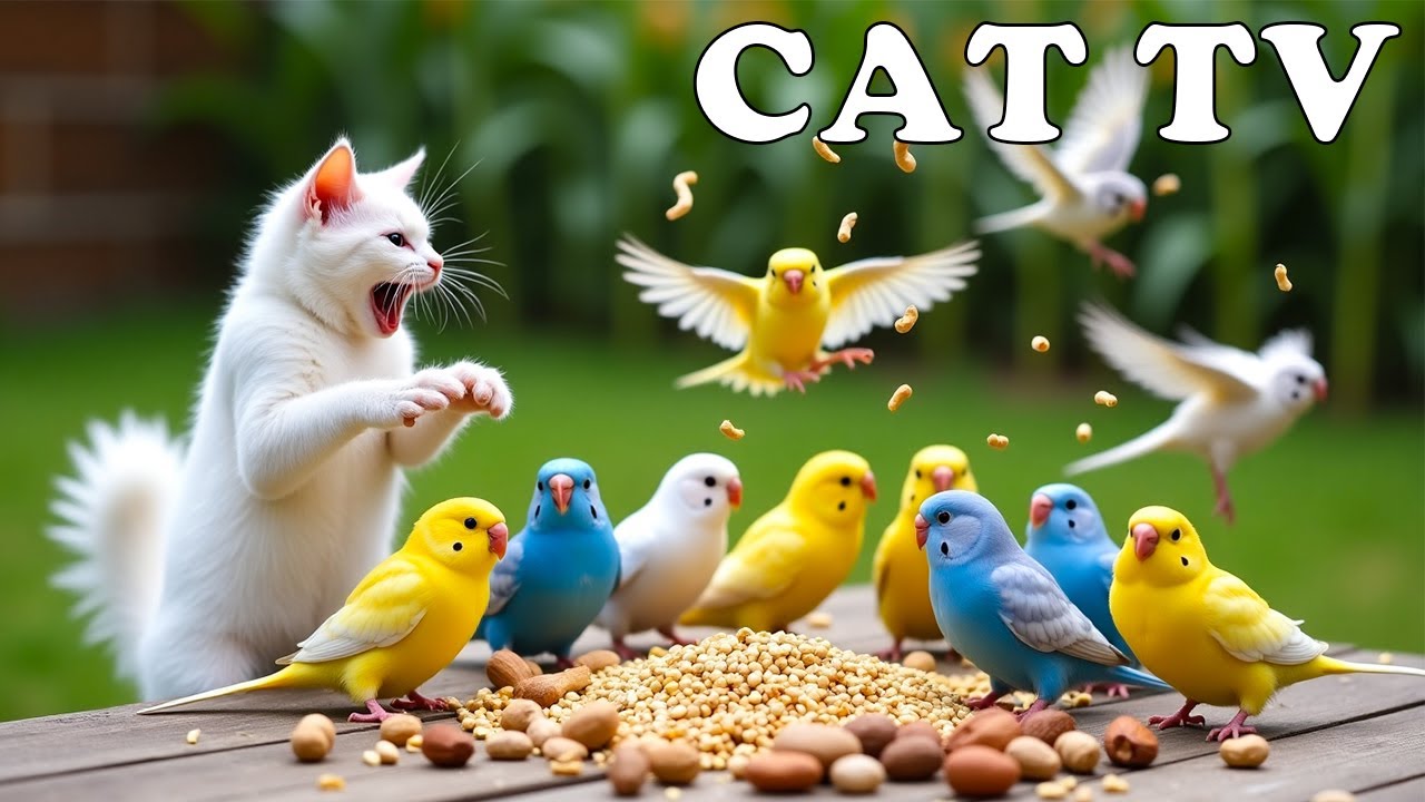 3 Hours 4K CAT TV😻📺 Birds for Cats to Watch in Wonderland🦜💫 Nature Fun For Cats Reduce Stress