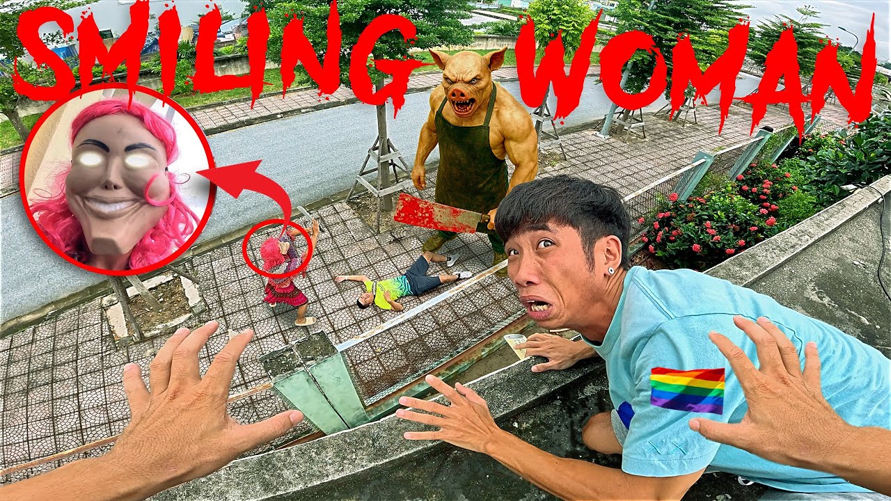 ESCAPING SMILING WOMAN 39.0 | Parkour Pov Horror Film| By B2F Viet Nam