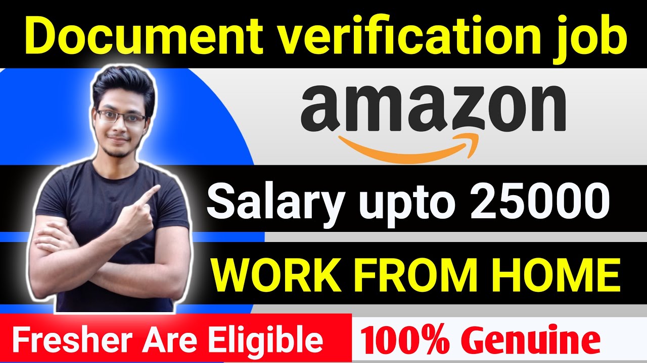 Amazon Document Verification Job || Work From Home | Job for freshers | Immediate Hiring