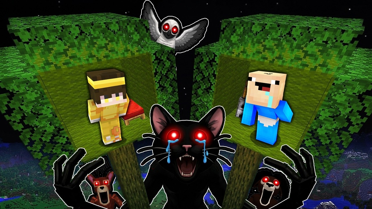 &iexcl;Casa del Arbol ESCONDIDA vs 99 NOCHES EN EL BOSQUE en Minecraft!