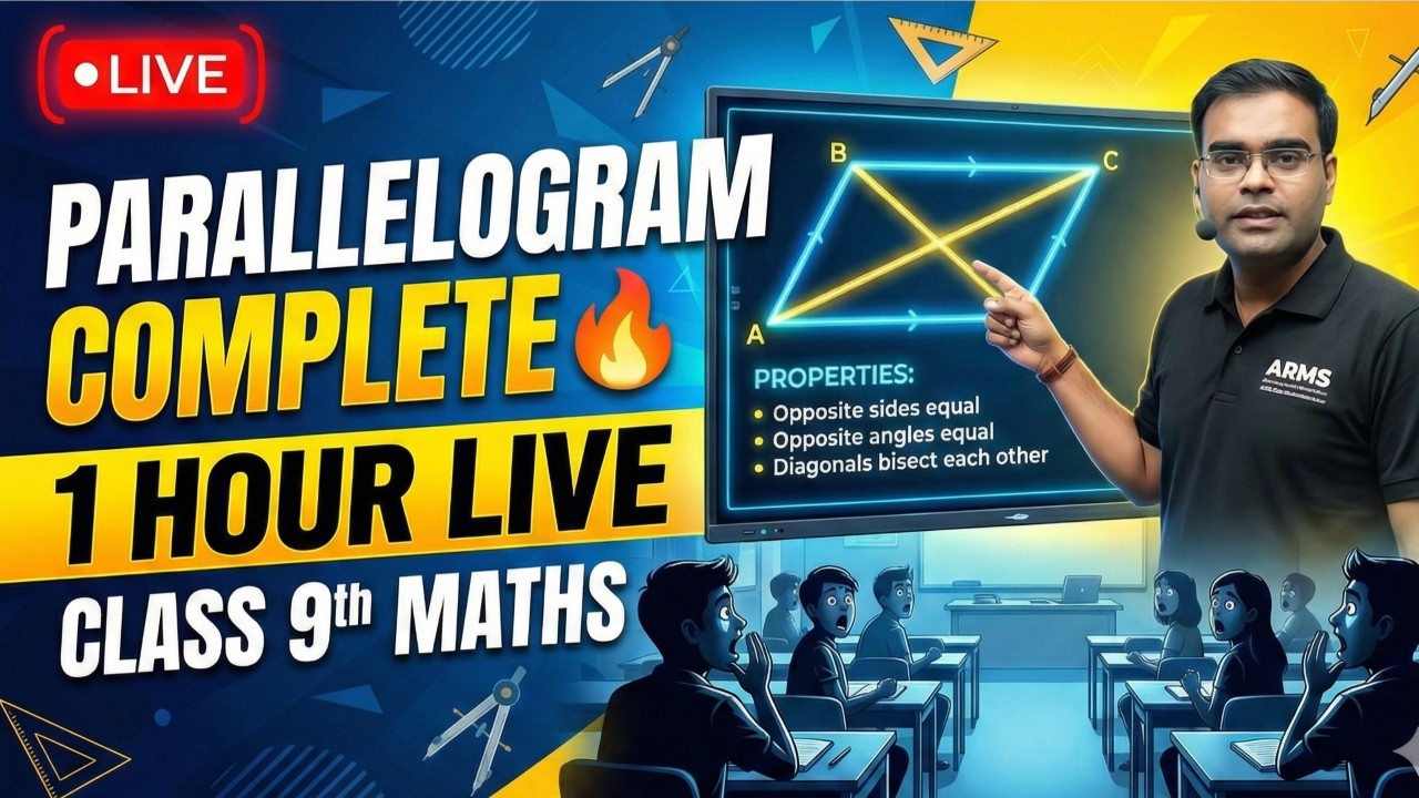 Parallelogram Full Chapter One Shot 🔥 Class 9 Maths CBSE #class9th #cbseclass9