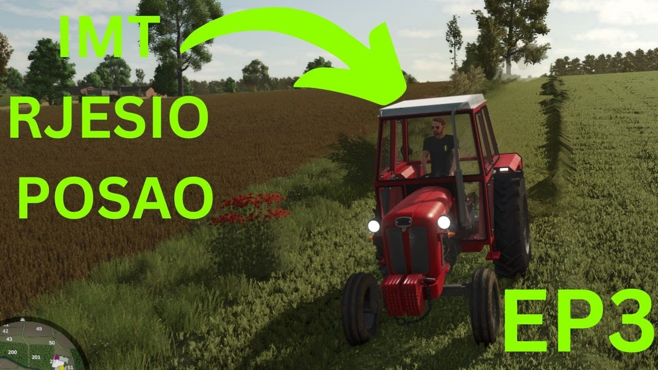 Prvo košenje na farmi | Farming prezivljavanje epizoda 3 | 