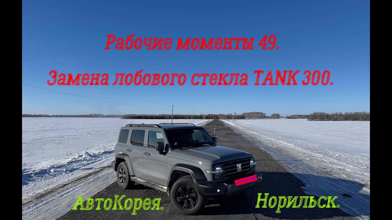 Рабочие моменты 49  TANK 300  Замена лобового стекла
